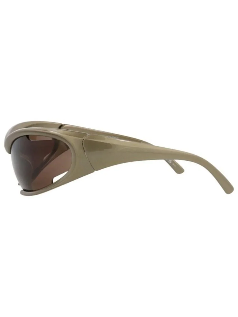 New Balenciaga Unisex Shield/Wrap Green Green Brown Fashion Designer Sunglasses